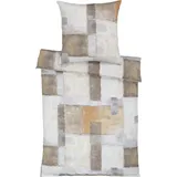 Estella Bettwäsche Eetu Interlock-Jersey kiesel Größe 1x 155x220 cm | 1x 80x80 cm