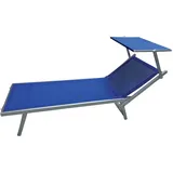Rimini Strandliege/Sonnenliege aus Aluminium, Blau