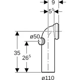 Geberit 152616111 Anschlussbogen 90 Grad