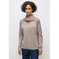 STREET ONE Pullover mit Stehkragen - Beige