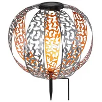 GLOBO Solarleuchte Metall silberfarben, LED