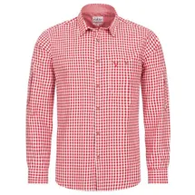 Nübler Trachtenhemd Langarm Sepp in Rot | Gr.: L