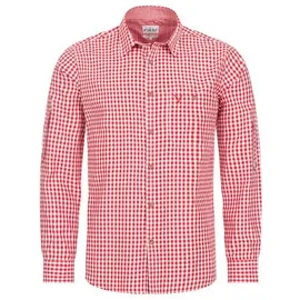 Nübler Trachtenhemd Langarm Sepp in Rot | Gr.: L