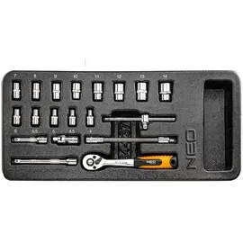 Neo Tools Werkstattwagen Stahl 6 Schubladen Schwarz/Orange bestückt