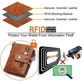 luxuskollektion Herren Geldbörse RFID Schutz braun