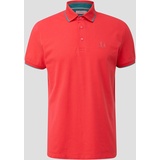 s.Oliver Poloshirt mit Label-Detail, Orange, XL