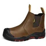 SAFETOE Sicherheitsstiefel M-8025NBO Herren Wide Fit Over Cap Composite Toe Arbeitsstiefel ESD antistatische wasserfeste Rindsleder Heavy Duty Anti-Nagel Anti-Rutsch Pu Gummisohle S3 SRC - 41 EU Weit