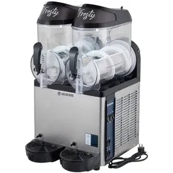 GastroHero Slush Eis Maschine 2x 12 Liter Edelstahl schwarz