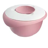 Westmark Rührschüssel mit zweigeteiltem Deckel 3,5 l, rosa/weiß, 3155227P