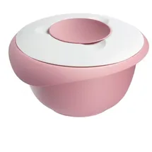 Westmark Rührschüssel mit zweigeteiltem Deckel 3,5 l, rosa/weiß, 3155227P