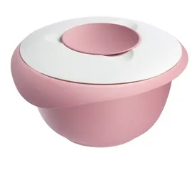 Westmark Rührschüssel mit zweigeteiltem Deckel 3,5 l, rosa/weiß, 3155227P