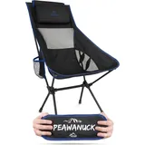 normani Campingstuhl Ultraleichter Campingstuhl Pewanuck, Outdoorstuhl Hochlehner Faltstuhl Strandstuhl Anglerstuhl blau