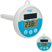 TFA Digitales Poolthermometer Weiß-Blau 30,1068,02