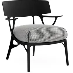 Kartell A.I. Lounge-Sessel aus recycelten Material inkl. Sitzpolster - Schwarz