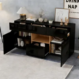 modfu Sideboard 140 x 70 x 40 cm Schwarz