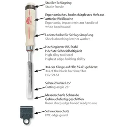 STEMMEISEN 24mm Holzheft STUBAI           77353009