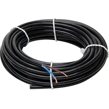 Kopp 152210845 Schlauchleitung H03VV-F 2 x 0.75 mm2, 10 m, Schwarz