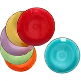 Mambocat 6er Set Speiseteller Uni Bunt