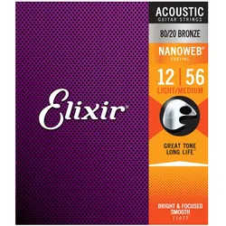 Elixir 11077 Akustik 80/20 Nanoweb Light/Medium