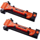 Amazon Basics Notfall-Gurtschneider und Fensterhammer, 2er-Pack