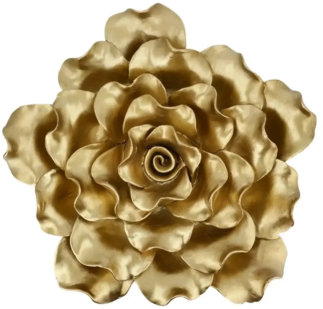 Wanddekoration Blume   ¦ gold ¦ Polyresin (Kunstharz) ¦ Maße (cm): T: 10.0  Ø: 32.0