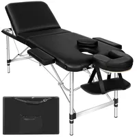 Tectake tectake® 3 Zonen Massageliege Breite 61 cm, Polsterung 5 cm, mit Aluminiumgestell, 210 x 95 x 90 cm