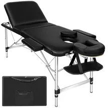 Tectake tectake® 3 Zonen Massageliege Breite 61 cm, Polsterung 5 cm, mit Aluminiumgestell, 210 x 95 x 90 cm