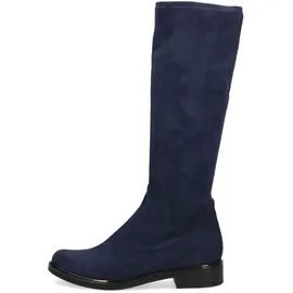 CAPRICE Damen Stiefel ohne Absatz Kniehoch Vegan, Blau