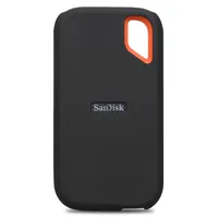 Lacdo Silikon Tragetasche Festplattentasche für SanDisk Extreme Portable SSD 500GB 1TB 2TB 4TB 8TB External Solid State Drive, Weiche Silikon-Schutzhülle für SanDisk Extreme SSD Reisebeutel, Schwarz