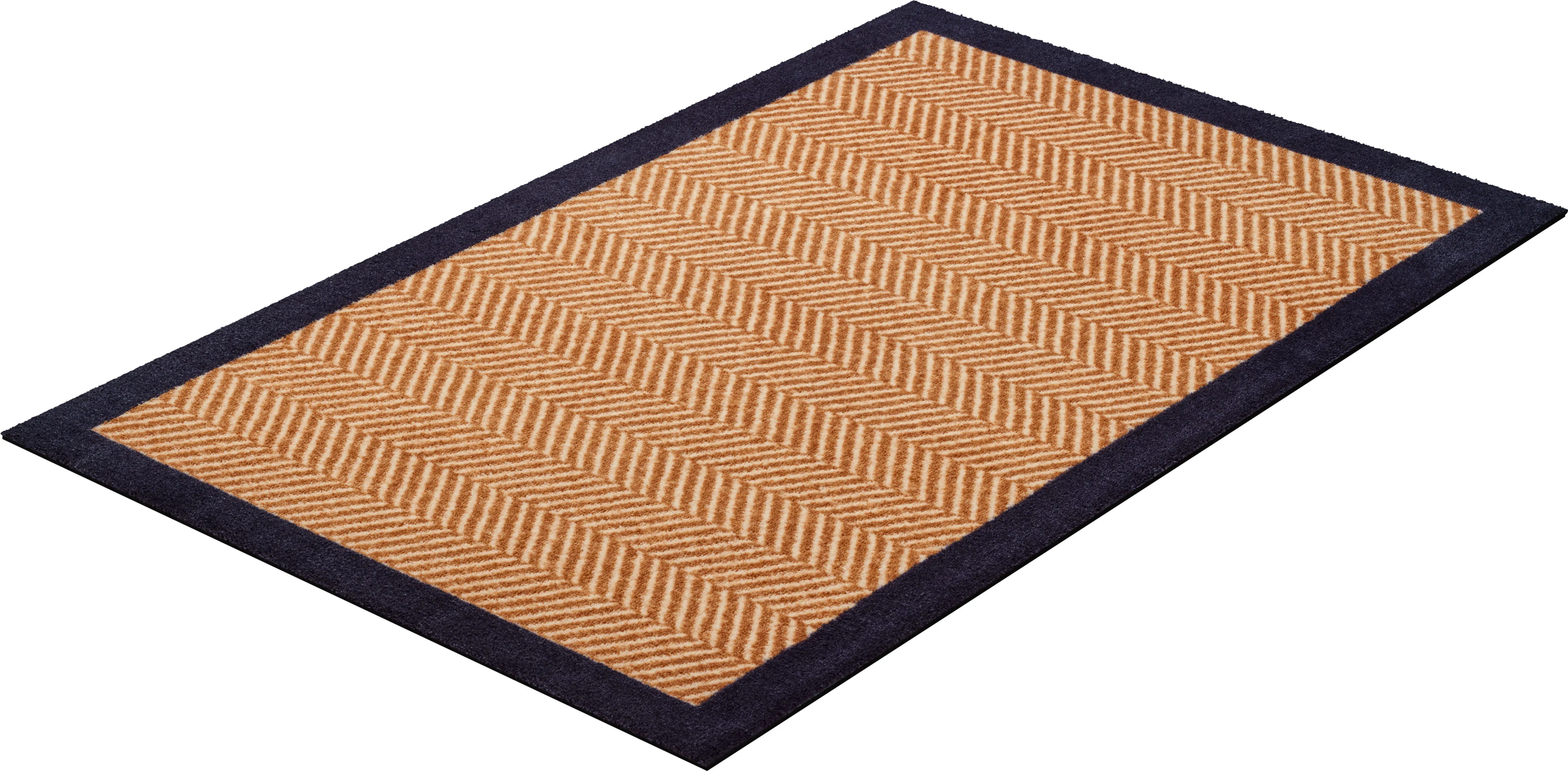 Grund Teppich »Herringbone«, rechteckig, In- und Outdoor geeignet, mit Bordüre Grund beige B/L: 75 cm x 120 cm