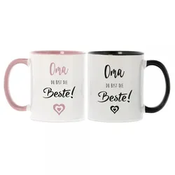 Keramiktasse "Oma, du bist die Beste!"