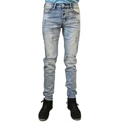 Sixth June Herren Denim-Hose Slim Fit Baumwoll-Hose Skinny Freizeit-Jeans Alltags-Hose M2871HDE Blau - W31
