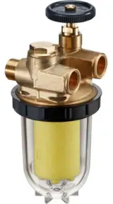 Oventrop Zweistrang-Heizölfilter Oilpur Z A DN 10, G 3/8 IG/AG, m Ni Sieb 100-150 my