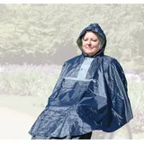 Regenponcho B dunkelblau Polyester Gewebe