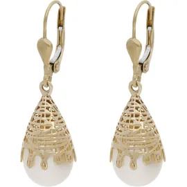 VIVANCE Ohrhänger VIVANCE Gelbgold 375 2x Süßwasseperle