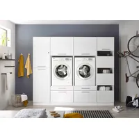 Respekta Clara Waschmaschinenschrank 235 x 0 x 0 cm Weiß Kunststoff/Metall