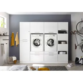 Respekta Clara Waschmaschinenschrank 235 x 0 x 0 cm Weiß Kunststoff/Metall