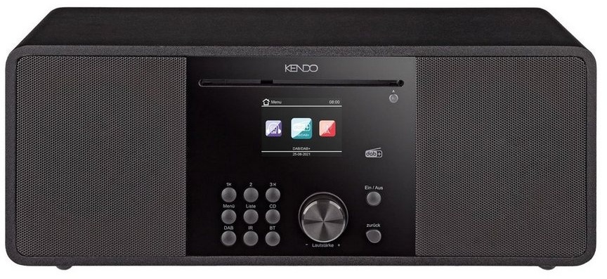 Kendo DABIR RadioXL 21EX Internet-Radio (30 W, CD, Wecker, Bluetooth, DAB+, UKW, Internetradio, USB, Fernbedienung) schwarz