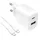 PURO PROLITE 20W USB-A / USB-C Wandladegerät + - Kabel 1.2m Weiß