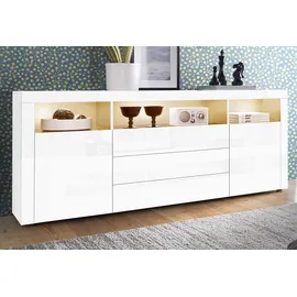 borchardt Möbel Santa Fé 166 x 72 x 35 cm Weiß hochglanz