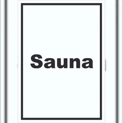 Sauna Schild mit Text Erholung Entspannung hochkant A2 (420x594mm)