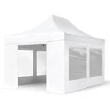 TOOLPORT Faltpavillon 3 x 4,5 m inkl. 4 Seitenteile Weiß