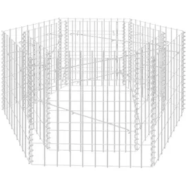 vidaXL Sechseckiges Gabionen-Hochbeet 100 × 90 × 50 cm