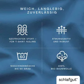 schlafgut Casual 120 x 200 - 130 x 200 cm blue mid