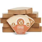 EDESIA ESPRESS – 1000 Kegelförmige Kaffeefilter aus Papier – Kaffeefilter Nr.4 für Manuelle Kaffeemaschine, Pour-Over und Sanftes Brühen – Größe 4 Braun