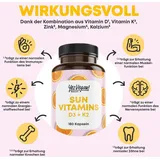 yes vegan Sun Vitamins D3 + K2 Kapseln 180 St.