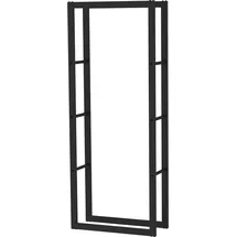 toboli Kaminholzregal Metall 150 x 25 x 60 cm Schwarz