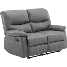 vente-unique Vente-unique-Relaxsofa 2-Sitzer - Kunstleder - Grau - Canby