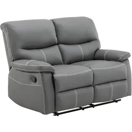 vente-unique Vente-unique-Relaxsofa 2-Sitzer - Kunstleder - Grau - Canby