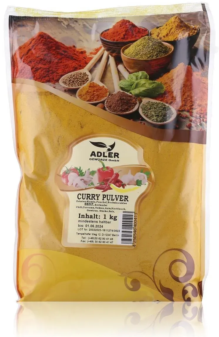 Adler Gewürze Curry Pulver 1000g